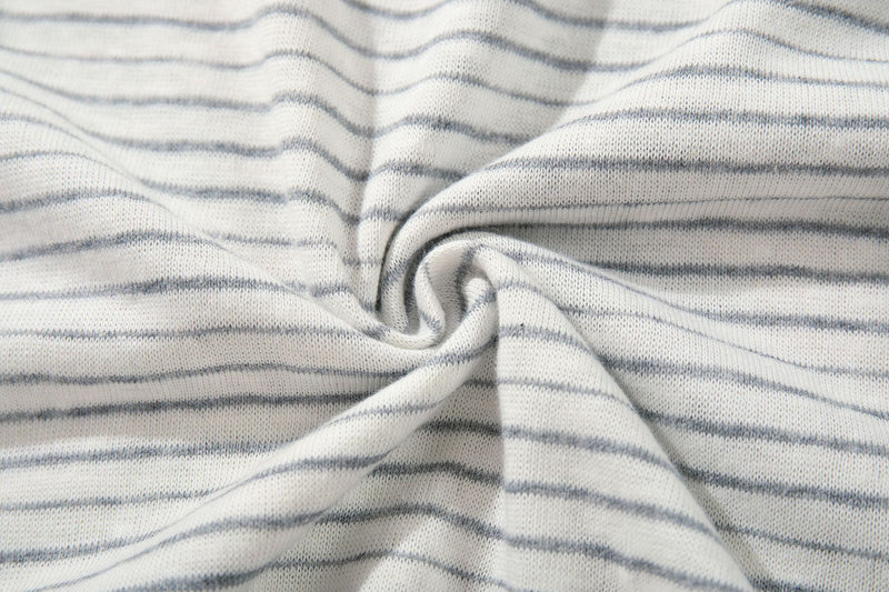 Striped Long Sleeve Graphic Tee – Retro World Cup Bear Print, Relaxed Fit