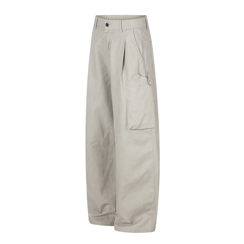 Wide-Leg Cargo Pants – Multi-Pocket Relaxed Fit Trousers