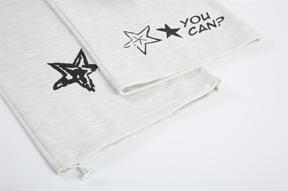 Mickey Mouse Graphic Print Wide-Leg Sweatpants – Y2K Hip Hop Street Style