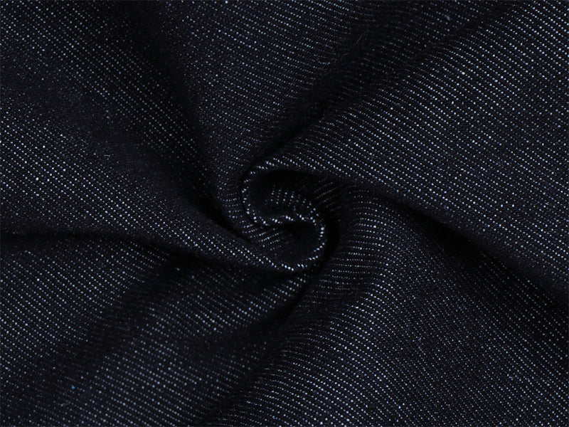 Jean homme coupe ample – Denim brut à double ceinture avec empiècements effilochés &