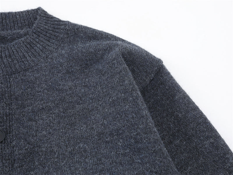 Gilet-pull boutonné oversize en maille pour homme