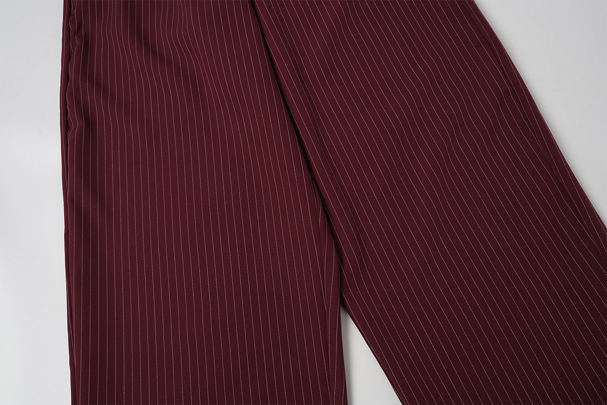 Baggy-Hose mit Nadelstreifen und weitem Bein – Lockere Streetwear-Hose