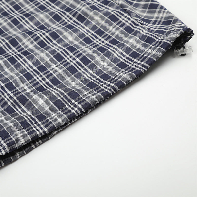 American Vintage Plaid Wide-Leg Pants – Oversized Baggy Trousers