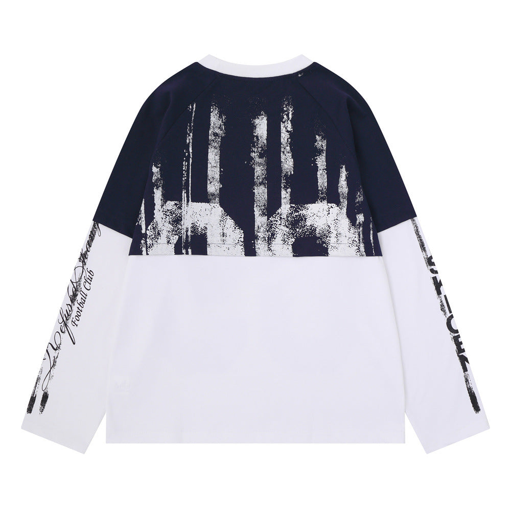 Fake-Zweiteiler-Colorblock-Langarmshirt für Herren – REFUSED CHANGE 09, verwaschen