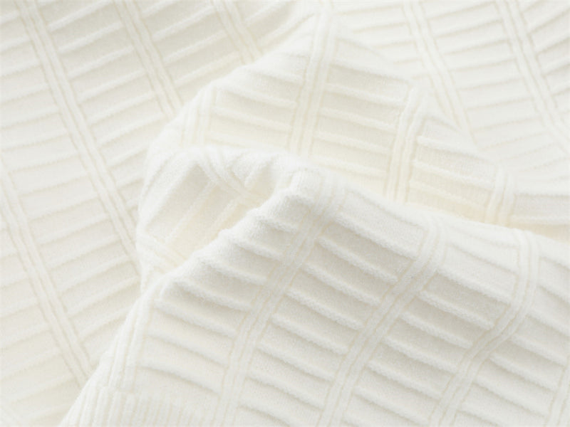 Polo-pull homme en maille texturée – Pull col boutonné à manches longues