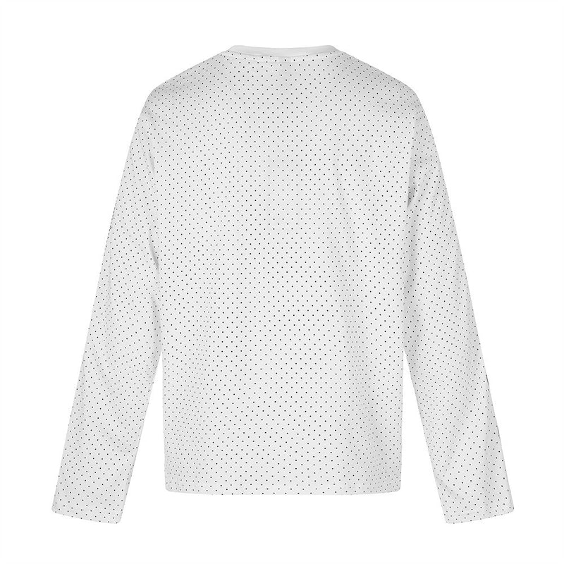 Men's Long Sleeve Tee Shirts – ACE BLEG 09 Varsity Number Polka-Dot Stripe Top