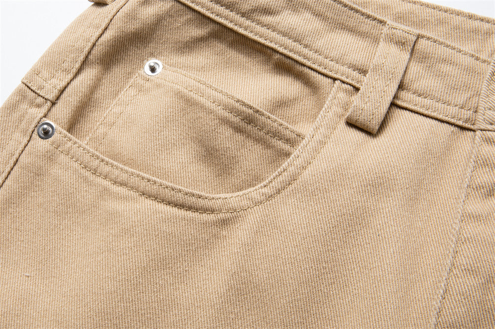 Baggy-Cargohose für Herren mit weitem Bein, Einsätzen und Workwear-Stil