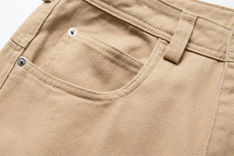 Baggy-Cargohose für Herren mit weitem Bein, Einsätzen und Workwear-Stil