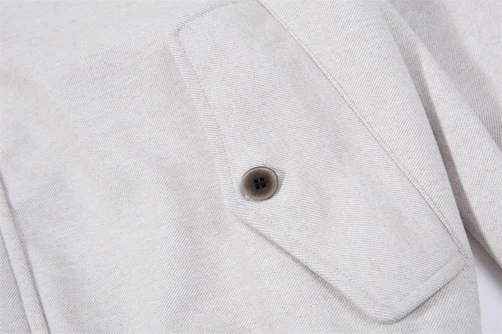 Blouson bomber homme court à col montant – Coupe décontractée, gris clair