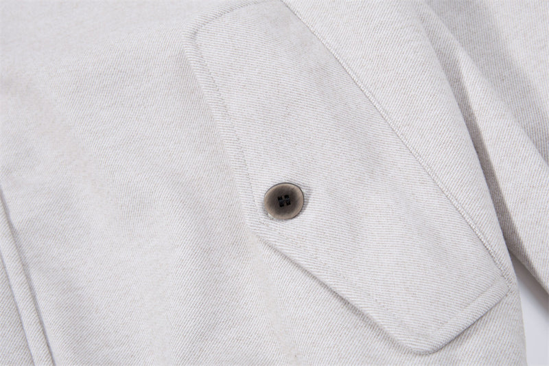 Blouson bomber homme court à col montant – Coupe décontractée, gris clair