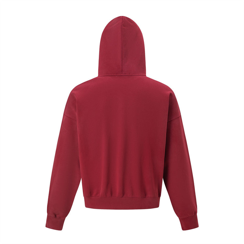 Men's Vintage Star Graphic Zip-Up Hoodie – Oversized American Retro Streetwear