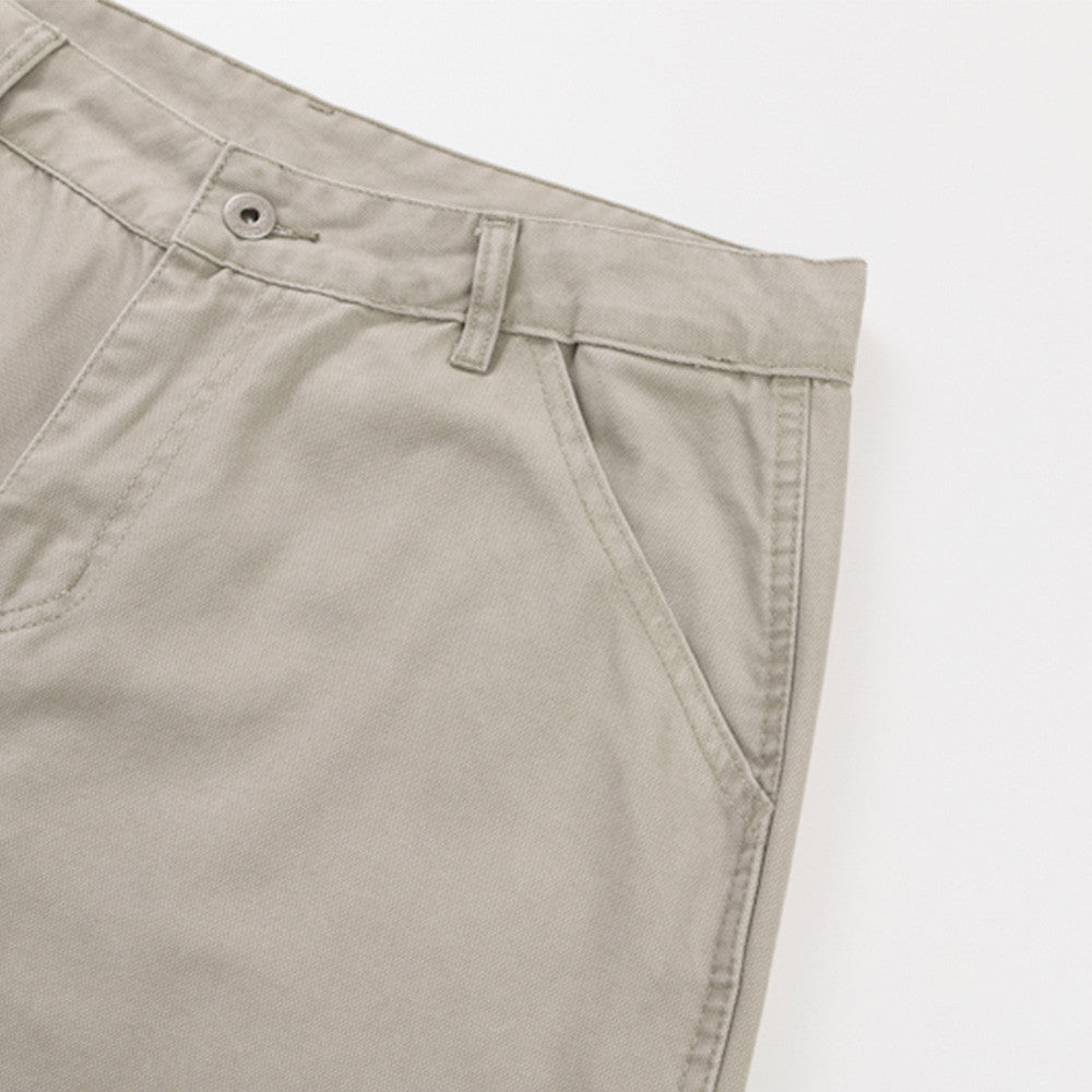 Men's Wide-Leg Cargo Pants – Straight-Fit Utility Trousers with Pocket Detail