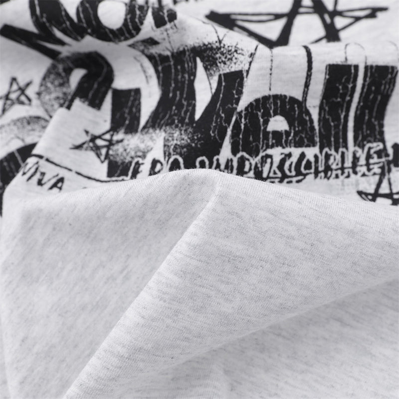 Raglan Long Sleeve Tee – Star Print Colorblock Sleeves & Graphic Front