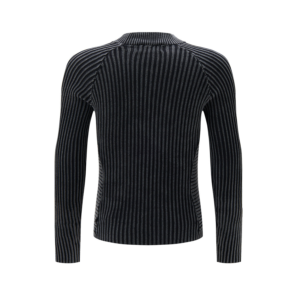 Underground Ribbed Crew Neck Sweater – Washed Slim-Fit Knit Top