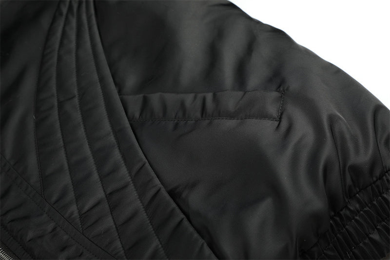 Faux Fur Collar Padded Bomber Jacket – Quilted Stitch Detail Men's Winter Coat