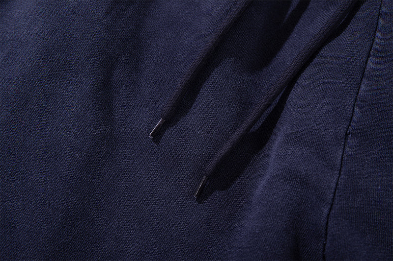 Wide-Leg Acid Wash Sweatpants – Vintage Graphic Print, Navy