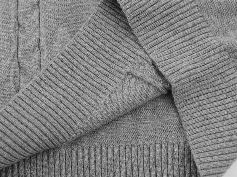 Cable Knit Sweater Vest Layered Shirt with Tie – Collegiate Preppy Style