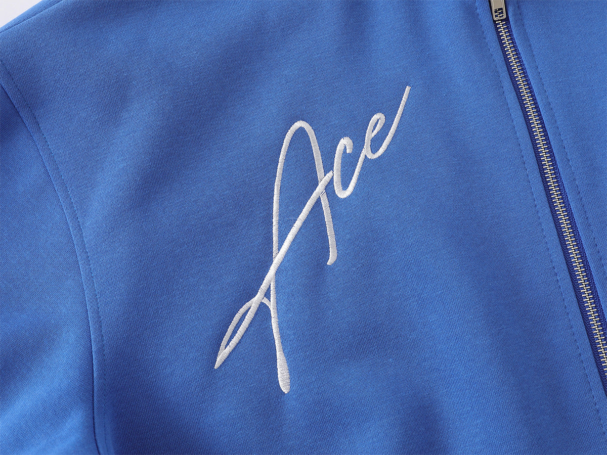 Ace Unicorn Zip-Up Hoodie & Wide-Leg Sweatpants Set with Leopard-Print Lining
