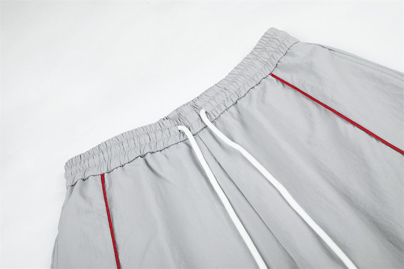 Veste de survêtement homme color block et pantalon assorti à jambes larges – col cheminée à trois rayures