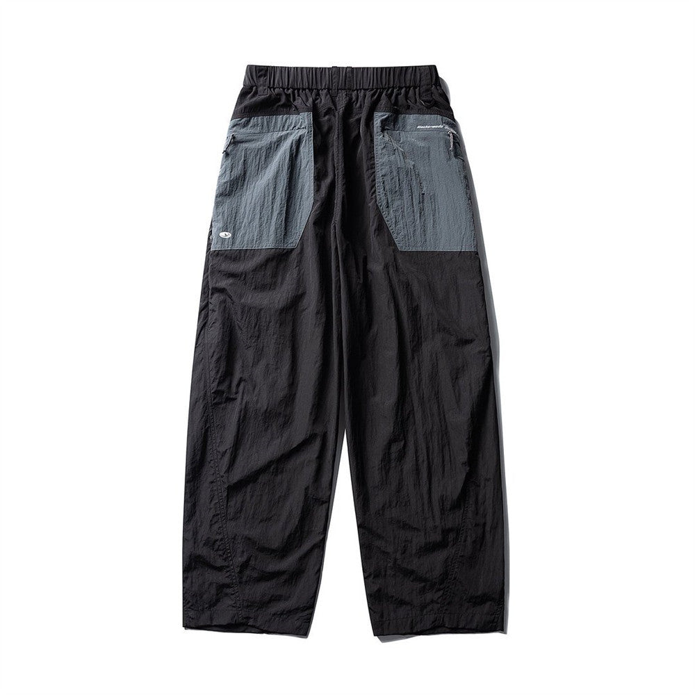 Baggy Wide-Leg Parachute Pants – Unisex Drawstring Jogger with Elastic Waist