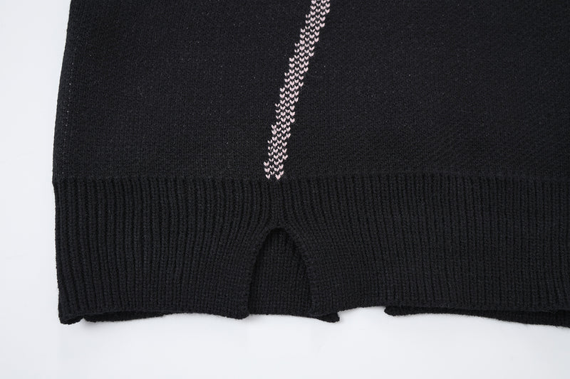 Pull homme col rond oversize en maille jacquard étoile effet usé