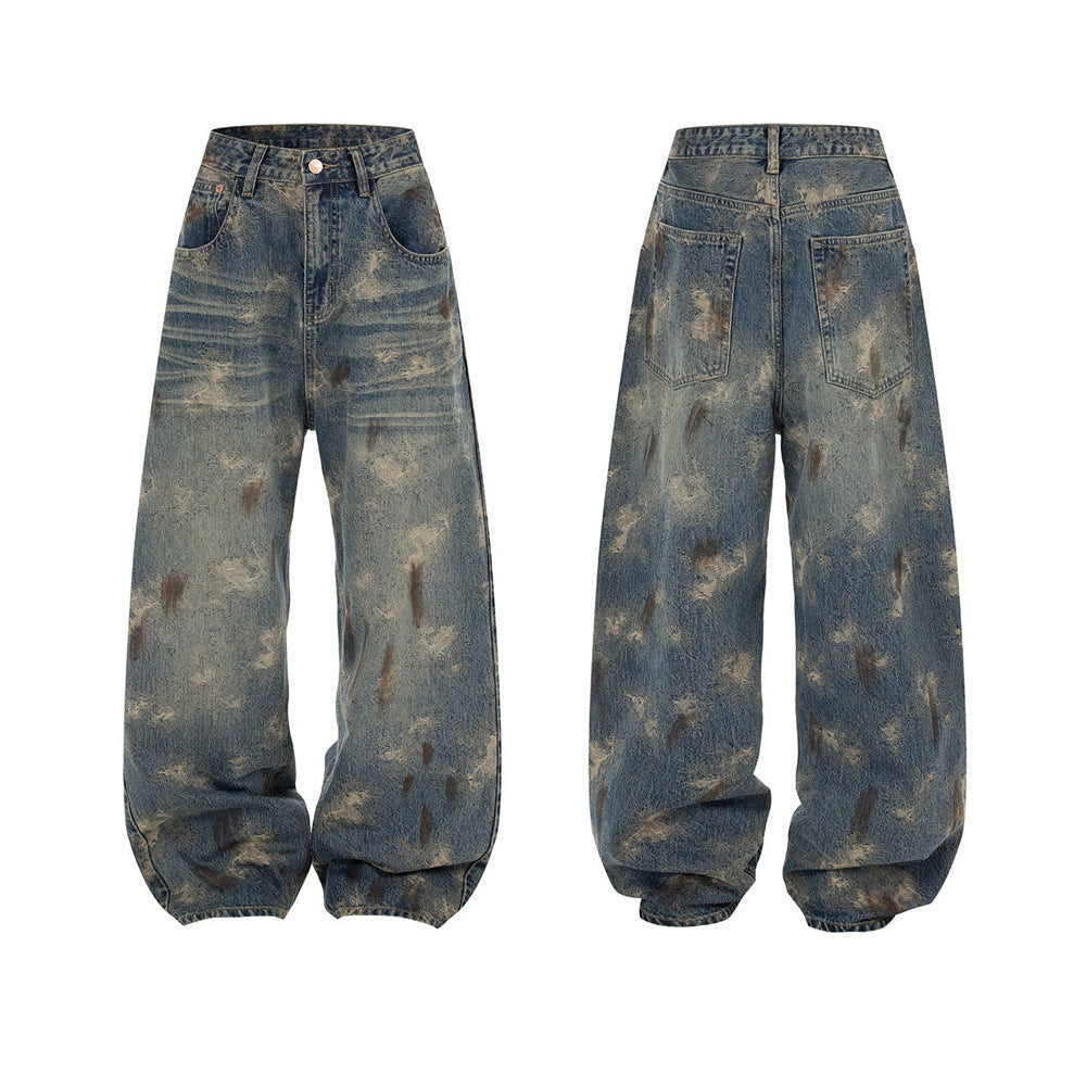 Wide Leg Jeans Mens Distressed Vintage Baggy Denim | SEAKOFF – Seakoff