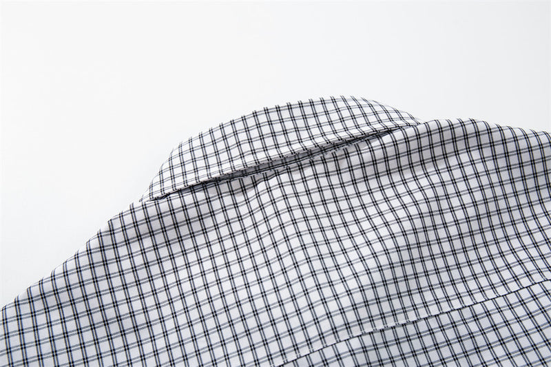 Plaid Long-Sleeve Shirt – Oversized Fit with Drawstring Hem
