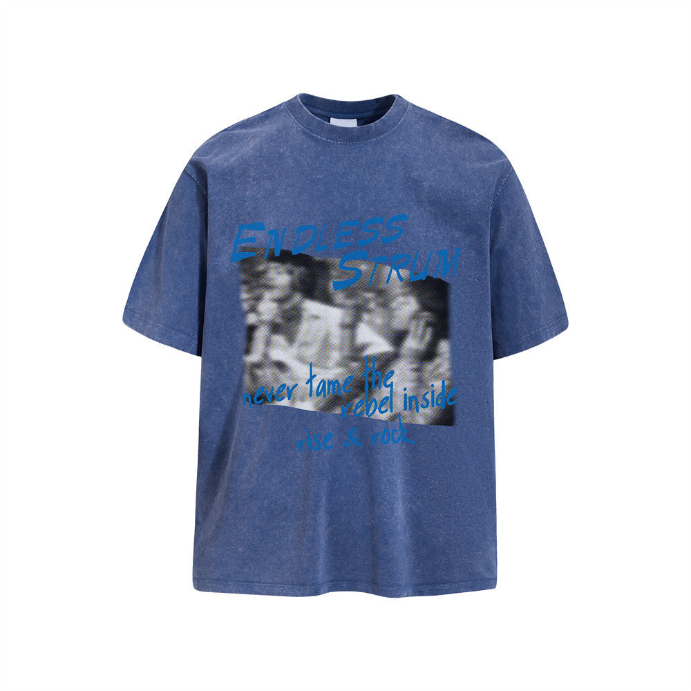 Endless Strum Graphic Acid Wash Oversized T-Shirt
