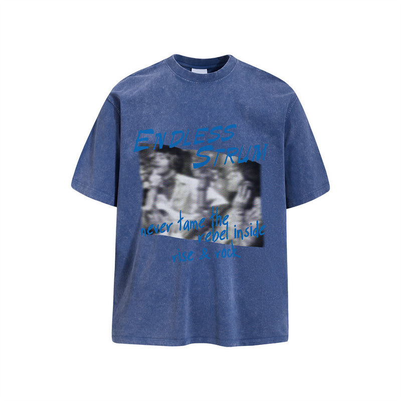 Endless Strum Graphic Acid Wash Oversized T-Shirt