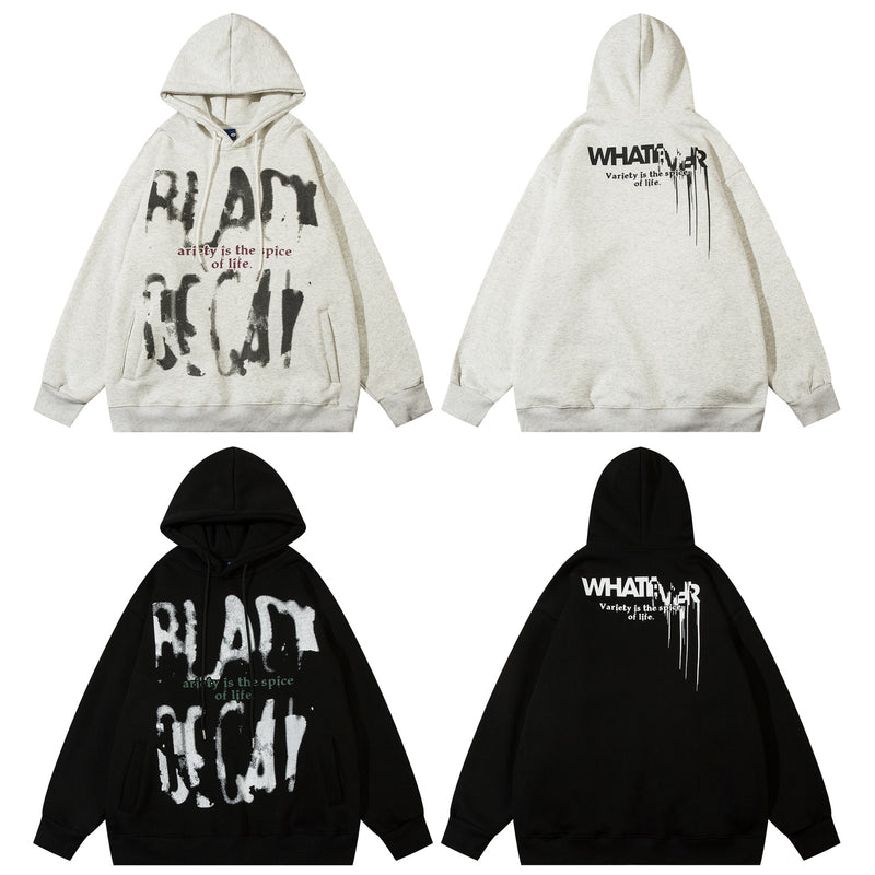 Heavyweight Graffiti Graphic Hoodie – Oversized Street Style Pullover