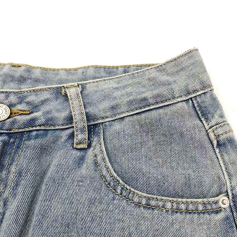 Gradient Tie-Dye Washed Wide-Leg Jeans – Vintage Punk Distressed Straight Fit