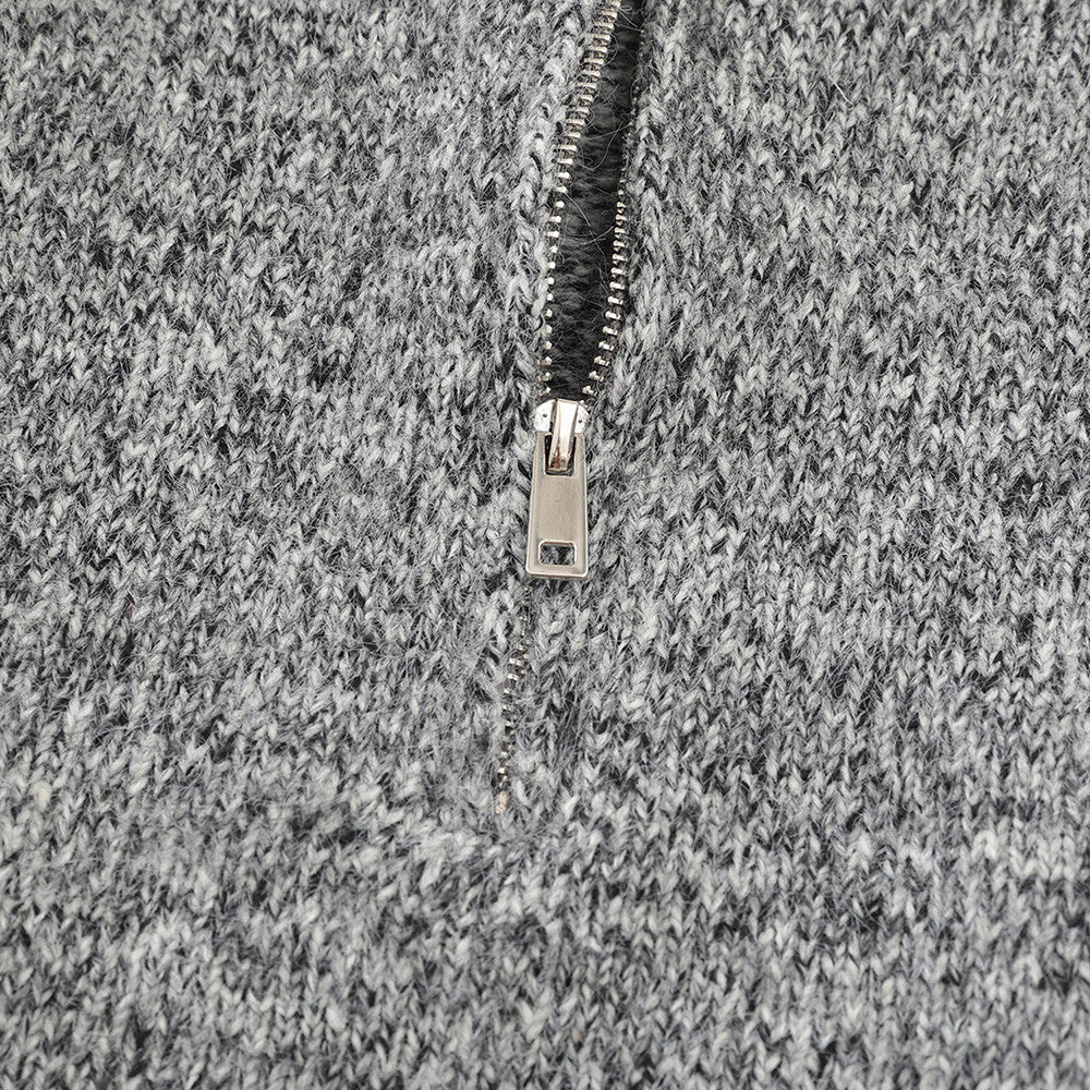 Pull homme demi-zip – Maille chinée et coupe décontractée