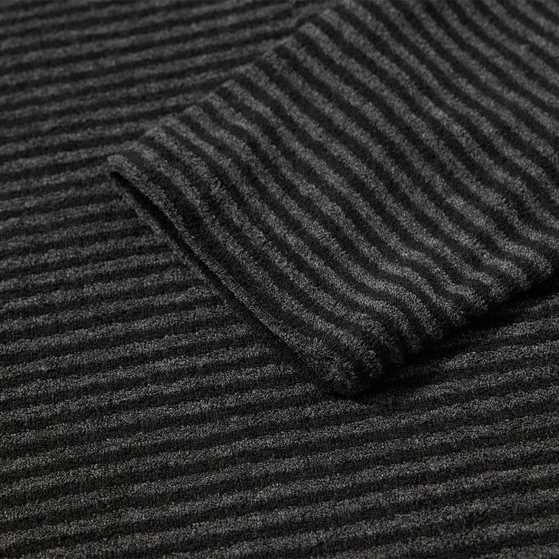 Striped Henley Hoodie – Men's Vintage-Inspired Pullover with Button Placket