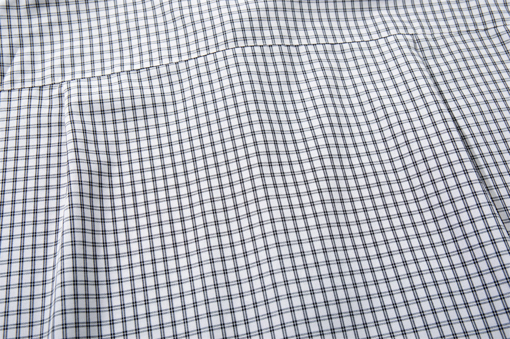 Plaid Long-Sleeve Shirt – Oversized Fit with Drawstring Hem