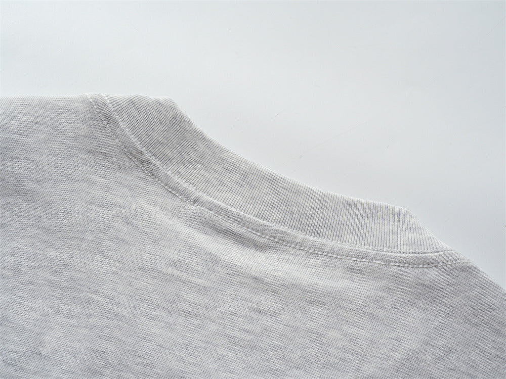 Langarmshirt mit Grafikprint – Streifenprint „07“, lockere Rundhals-Passform