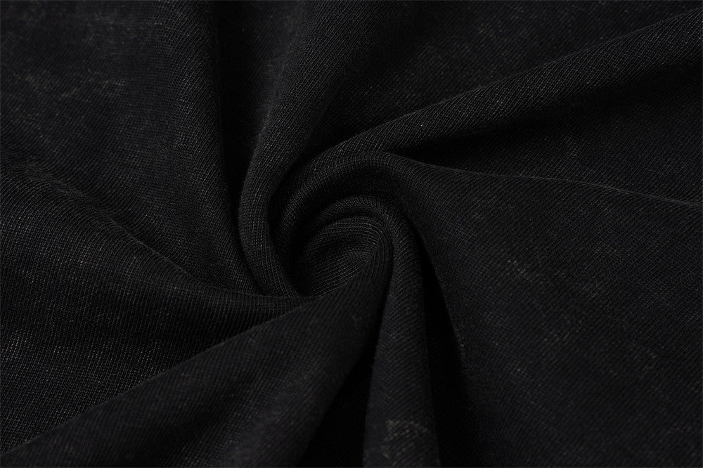 Sweat-shirt colorblock à manches longues délavé à l’acide avec poches cargo