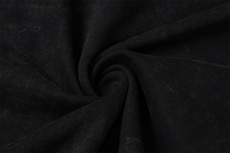 Sweat-shirt colorblock à manches longues délavé à l’acide avec poches cargo
