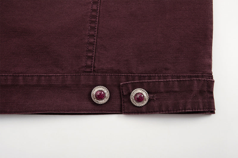 Men's Washed Denim Trucker Jacket – Vintage Workwear Style with Snap Buttons