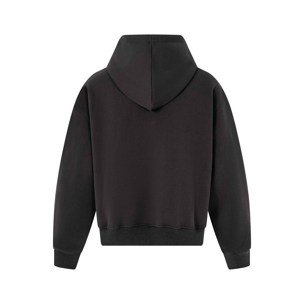 Sweat à capuche zippé Fading Memories à imprimé lettering – Sweatshirt streetwear hip-hop
