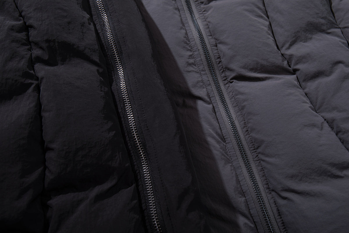 Padded Puffer Vest Stand Collar Zip-Up Sleeveless Jacket