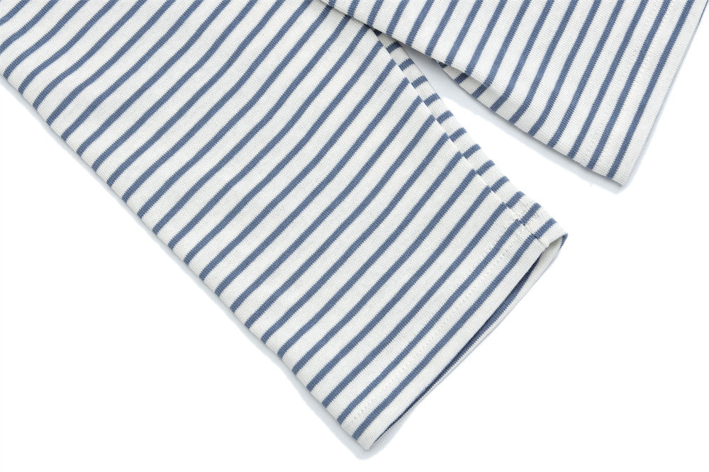 Camiseta de manga larga a rayas con estampado gráfico de perro, corte relajado