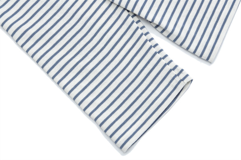 Camiseta de manga larga a rayas con estampado gráfico de perro, corte relajado