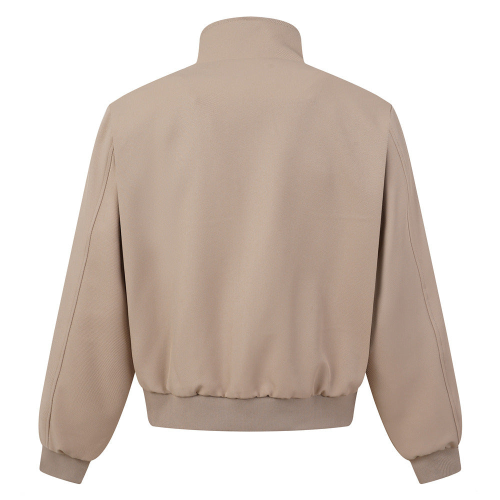 Blouson bomber oversize avec col montant et poches cargo