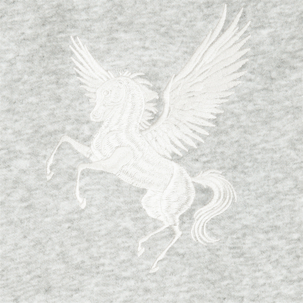 Wide-Leg Sweatpants with Pegasus Embroidery & Letter Patch – Men's Streetwear