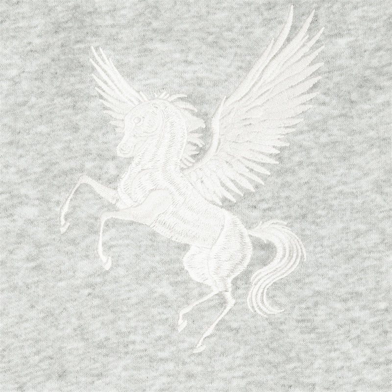 Wide-Leg Sweatpants with Pegasus Embroidery & Letter Patch – Men's Streetwear