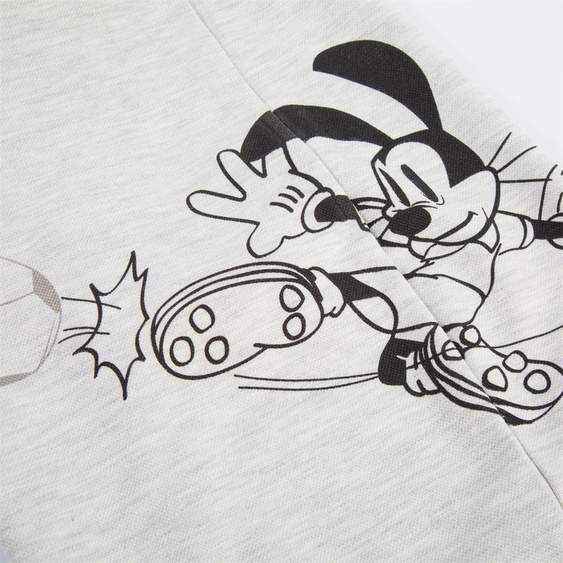 Mickey Mouse Graphic Wide-Leg Sweatpants with Football Charm