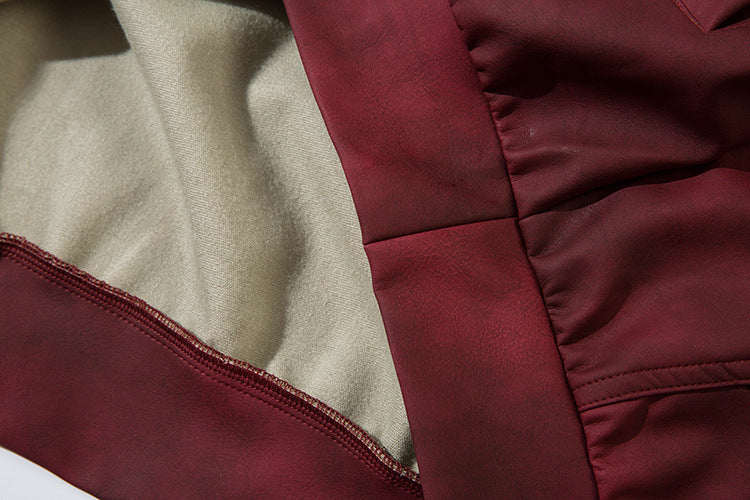 Sweat-shirt SMK à demi-zip – Col montant vintage effet délavé à l’acide