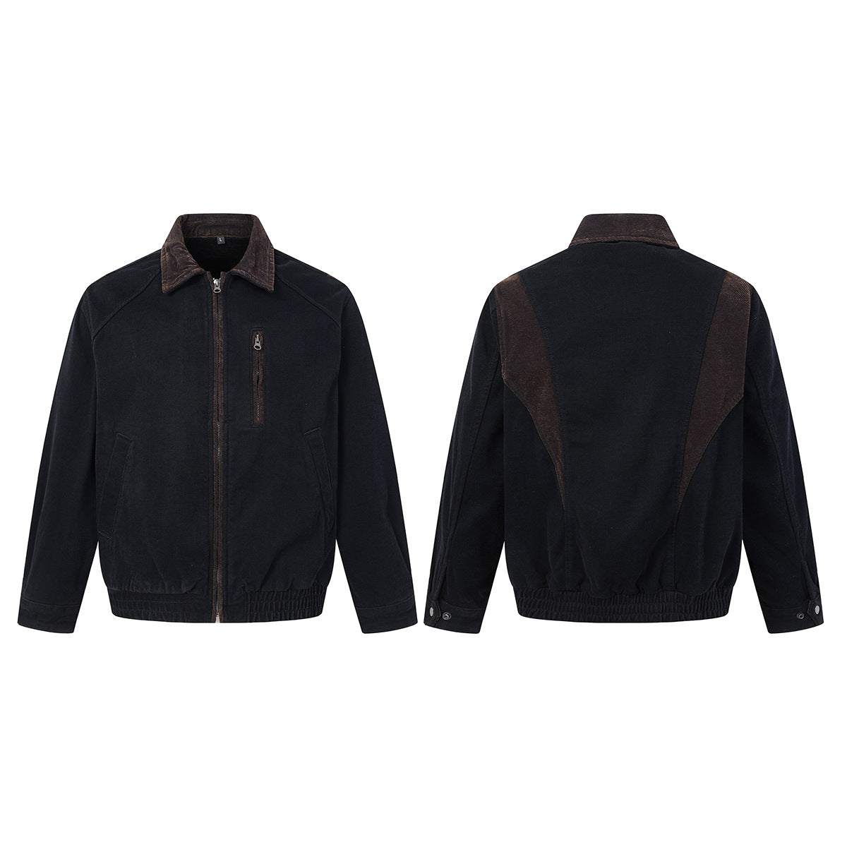 Veste Harrington en velours coupe boxy – Style workwear américain rétro