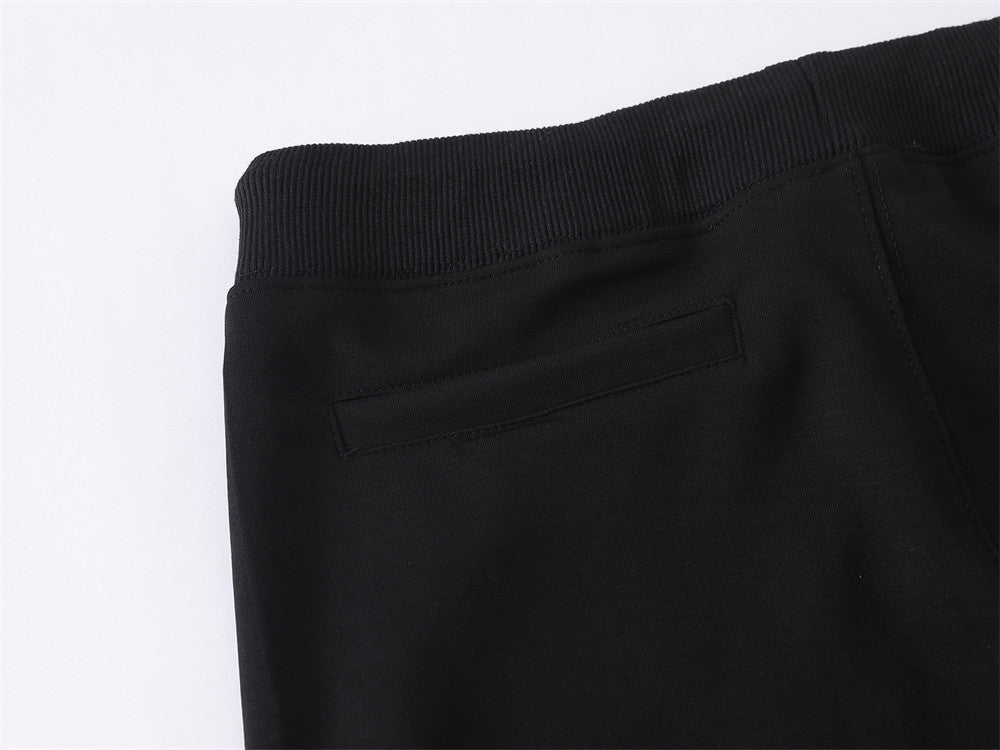 Pantalon de jogging flare wide leg homme avec imprimé script et taille élastique