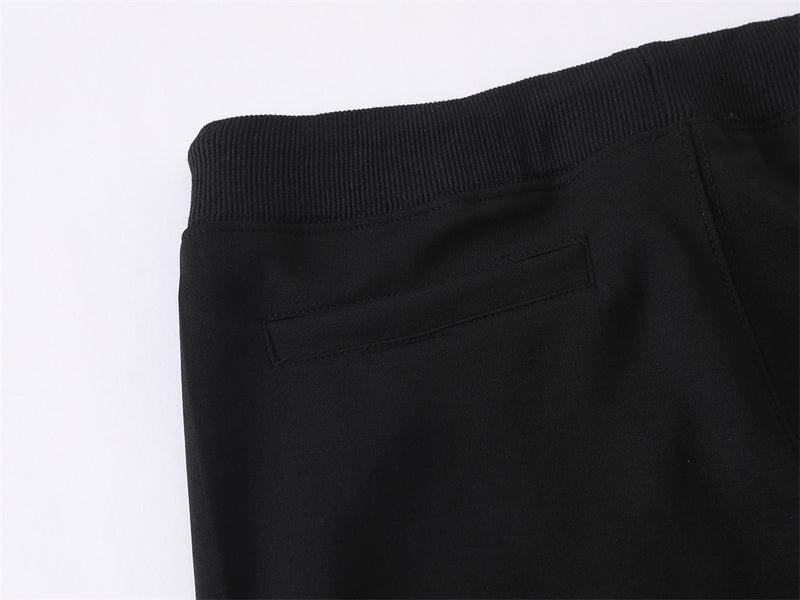 Pantalon de jogging flare wide leg homme avec imprimé script et taille élastique
